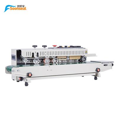 China FR-1000 Automatic Continuous Food Plastic Bag Heat Sealing Band Sealer Machine for sale