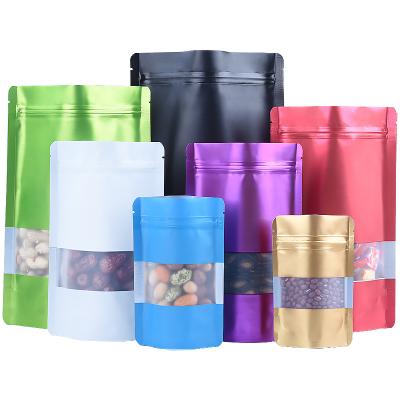 China Colorful Printed Food Foil Stand Up Pouch Zipper Bag With Clear Window for sale