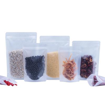 China Food Storage Moisture Proof Plastic Ziplock Frosted Rack Up Pouch Tea Nuts Packaging Bag for sale