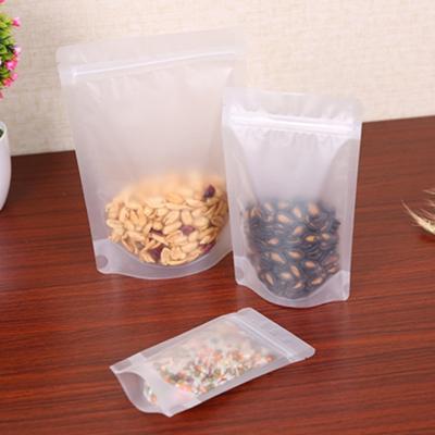 China Moisture Proof Matte Frosted Ziplock Stand Up Pouch Resealable Plastic Packaging Bags With Zipper for sale