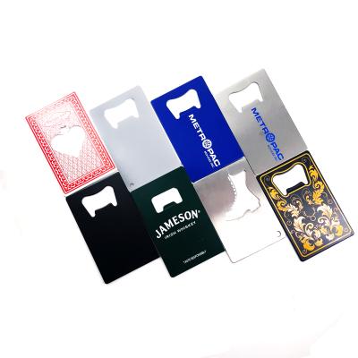 China Amazon Hot Selling Stainless Steel Mini Credit Card Beer Bottle Sustainable Portable Opener for sale