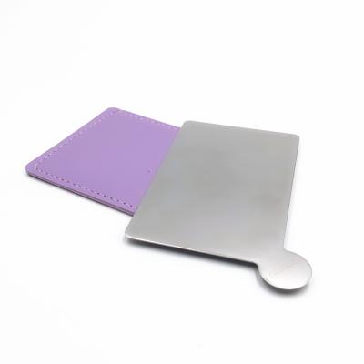 China Wholesale Promotional Rectangular Pocket Mirror Item Makeup Purse With Stainless Steel Mirror Cosmetic for sale