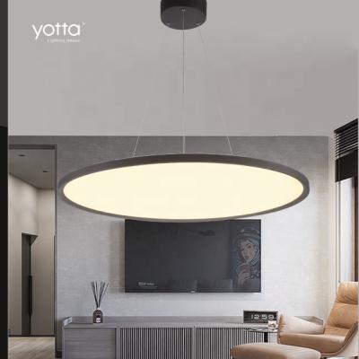 China Modern Round 36W Black Modern Led Hanging Living Room Aluminum Alloy Ceiling Pendant Lamp for sale