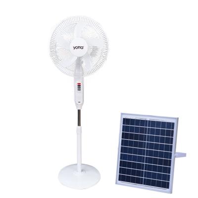 China Height 25W 12V Adjustable Stand Solar Rechargeable Powered Electric Pedestal Fan With Panel for sale