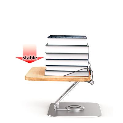 China Adjustable (Height) Made in China Customizable LOGO Reading Stand Silver Aluminum Alloy Swivel Stand for sale