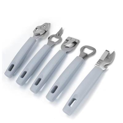 China Multifunctional Manual Tin Opener Stainless Steel Can Opener Daily Life Home Custom Bottle Opener for sale