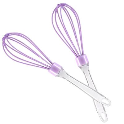 China Viable Colorful Food Grade Silicone Kitchen Hand Held Mixer With Transparent Handle for sale