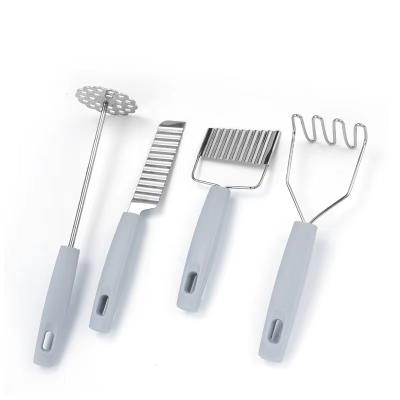 China Viable Stainless Steel Veggie Tools Potato Ply Slicer Potato Ply Slicer Masher Cutter Cutter With Wavy Edged Blade for sale