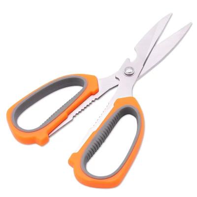 China New Design Home Daily Life Universal Soft Handle Vegetable Meat Fish Cutting Scissors for sale