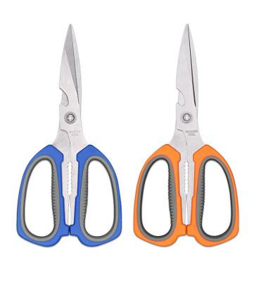 China New Design Home Daily Life Universal Soft Handle Vegetable Meat Fish Cutting Scissors for sale