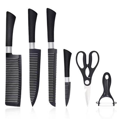 China Viable Brand New Design Non-Stick Knife Set 6 Piece Kitchen Tool Kitchen Knife Stainless Steel Kitchen Knife Set for sale