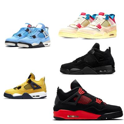 China 2022 1:1 Brand Logo Custom Union LA 4S Basketball Shoes Retro SPSP Guava Ice AJ 4 Cushioning Sports Running Shoes Sneaker for sale