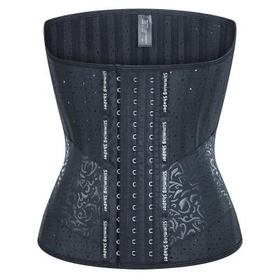 China Women Neoprene Waist Trainer Corset Private Label Zipper Waist Trainer Body Shapers Breathable Corset for sale