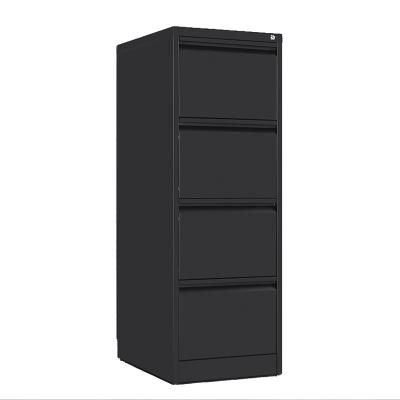 China Foldable Black Color 4 Drawer Filing Steel Storage Cabinet Metal Office Furniture Iron File Drawer for sale