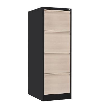 China Foldable Metal Office Furniture File Drawer Box Vertical Filing Cabinet 4 Drawer Storage Cabinet Organiser for sale