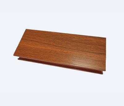 China Powder Coat Wood Grain Finish Aluminum Frame Extrusion for sale