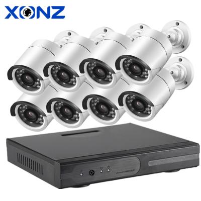 China NIGHT VISION AHD DVR Recorder 2TB Hard Drive Preinstalled 8 Camera Systems 8CH AHD CCTV Camera Kits for sale