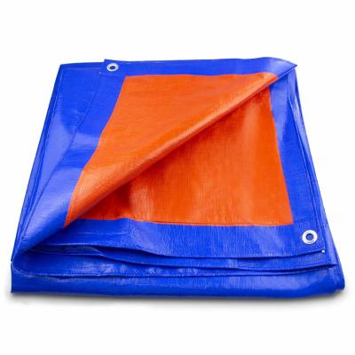 China Blue orange 6 x8M Poly Tarps Plastic Tarps PE Economy Tarpaulin for cover from China for sale