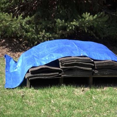 China Blue orange 10M x12M Poly Tarps Plastic Tarps PE Economy Tarpaulin for cover from China for sale