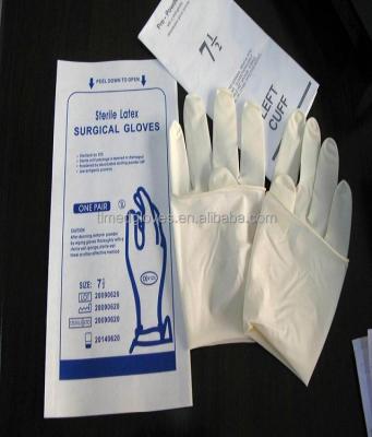 China 100% natural latex surigal gloves with CE certificate for sale