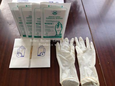 China Sterile Disposable Medical Latex Surgical Hand Gloves Manufacturer for sale