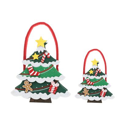 China Best Selling Custom Logo Felt Christmas Decoration Felt Gift Candy Bag Tree Candy Storage Bag for sale