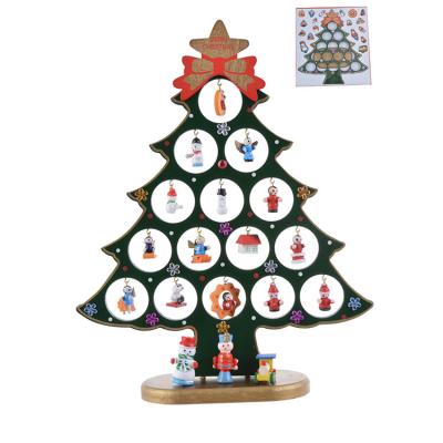 China HOT handmade! Handmade Wooden X'MAS Gift Ornament Table Desk Christmas Tree Decoration, Christmas Ornaments, Christmas Crafts for sale