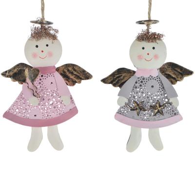 China Angel Ornament Metal Christmas Gifts Kids Gifts Christmas Metal Angel Ornament for sale