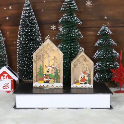 China 2021 Wooden Wooden Christmas Led Lighthouse Christmas Decoration For Christmas Xmas Party Home Decors for sale