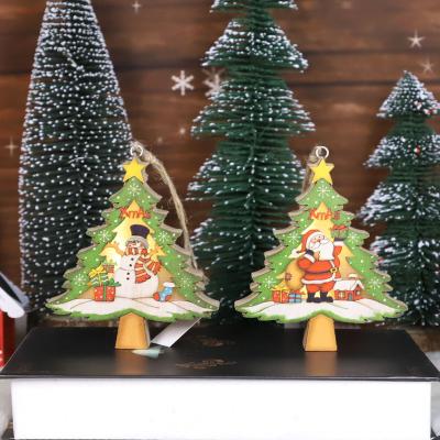 China Wood 2021 Warm Led Christmas Holiday Tree Light Decoration Light Tree Decorations Home Ornaments for sale