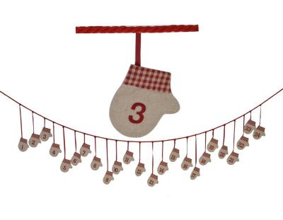 China Holiday decoration & Gift Fabric Felt Christmas Countdown Advent Calender Garland Xmas Home Decor for sale