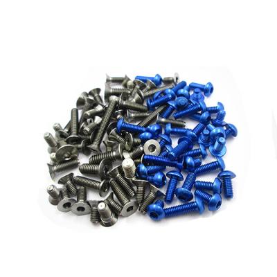 China Multicolor Titanium Pan Screw Flat Head Screw Blue Titanium Screw For Motorcycle for sale