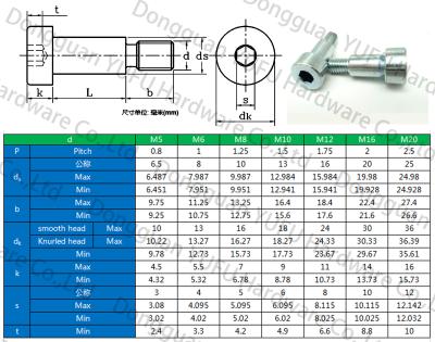 China Pan Stainless Steel ISO 7379 Hex Joint Socket Head Shoulder Screw for sale