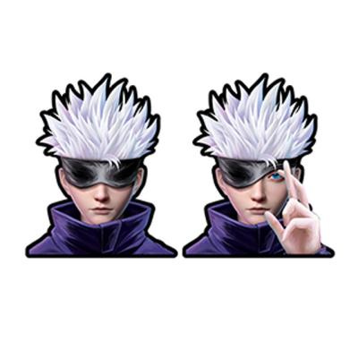 China Decorative Sticker Anime Car Decals Kakashi Sasuke Demon Slayer 3D Anime Designs For Car Sticker Window for sale