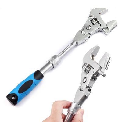 China ALLOY 5 in 1 Adjustable Wrench 10 Inch Folding Swing Wrench Household Pulley Adjustable Fork Wrench for Bathroom Air Conditioning for sale