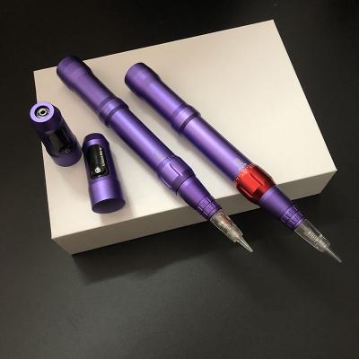 China Permanent OEM Newest PMU Supplies Digital Screen Tattoo Pen Purple Wireless 3 Battery Ships Microblading Machine For Permanent Makeup for sale