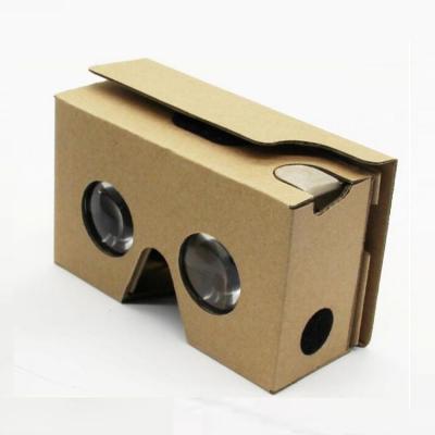 China Kraft Cardboard With 34mm 3D Glasses Google Cardboard V2 Virtual Reality Glasses VR 2.0 Glasses 3D Viewer 6 Inch Smartphone for sale