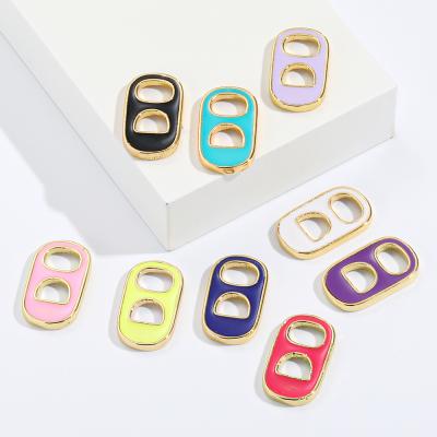 China TRENDY Waterproof Jewelry Gold Plated Cute Enamel Geometric Pendant Charms For Jewelry Custom Making for sale