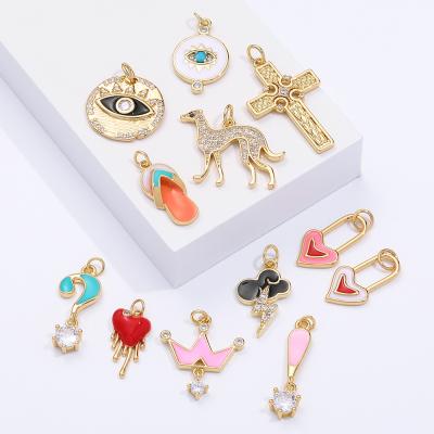 China FASHIONABLE Mens Heart Jewelry Non Tarnish Cross Devils Eye Pendants Accessories Pendant Charms Jewelry Making for sale