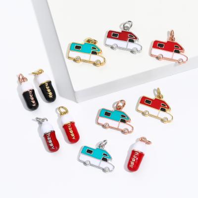 China TRENDY Simple Style Gold Filled Jewelry Bracelets Capsule Necklace Enamel Necklace Pendant for sale