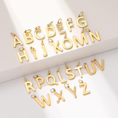 China High Quality/Simple Design Safe Gold Plated Jewelry Charms 26 Letters A-Z Pendant Neckalce Earring Copper Custom Making for sale