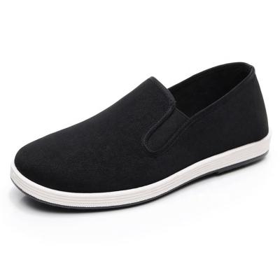 China Hot Selling Fashion Trend Product Black Size Men Big Yellow Low Bottom Cloth Shoes All Black Work Shoes Size 48 50 for sale