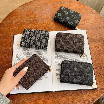 China Custom Logo PU Wallet Credit Card Genuine Leather Holder Notecase RFID Blocking Small Purse Accordion Fold Wallet For Women Men for sale