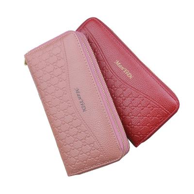 China 2021 Multifunction Waterproof Female Ladies Wallet Long Wallet 2021 Fashion Double Zipper Card Bag Clutch Bag Wallet Tide New for sale