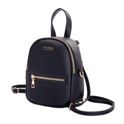 China Small PU Waterproof Waterproof Women Backpacks Fashion Black Shoulder Bag Style Preppy Backpacks For Teenage Girls for sale