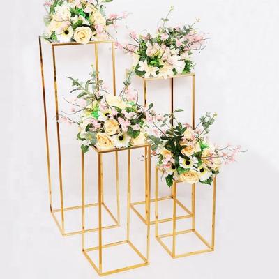 China Wedding Hot Sale Wedding Decoration Custom Wedding Stainless Steel Flower Stand for sale