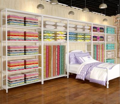 China Retail Shore Bedding Textile Pillow Shop Furniture Rack Design Modern Pillow Display Rack for sale