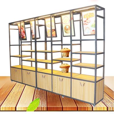 China Mall Store Equipment Wooden Bread Display Bread Display Stand Shelves for sale