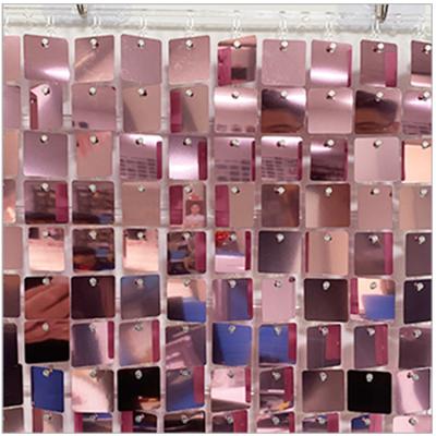 China Rose Gold 3D Sequin Wall Tiles Rack Backdrop Sequin 30*30cm for sale