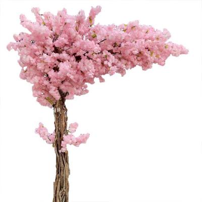 China Cherry Blossom Artificial Plants Tree Red White Wedding Decor Artificial Flower Trees Rose Art Decor Customized Indoor Outdoor for sale